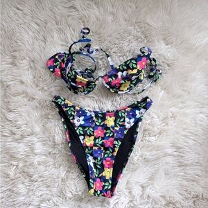 HEAVY MANNERS Miss November Underwire Top (XS) and High Cut Full Bottoms (S)